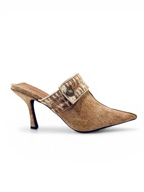 Jeffrey Campbell Dolly Denim Mules - brown size 7